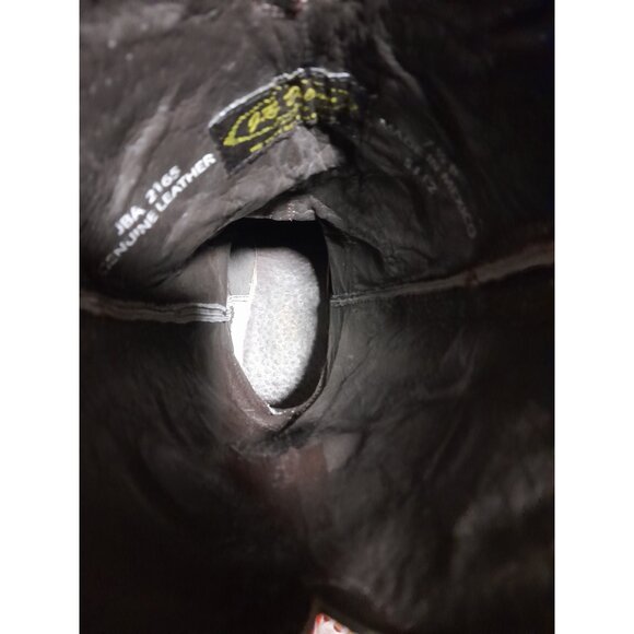 Women's Leather Tooled Snip Toe Brown Black J.B Dillon Cowboy Boots sz 7.5B - Picture 10 of 13